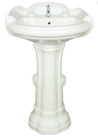 Big Sterling 25" x 20" Wash Basin with Pedestal