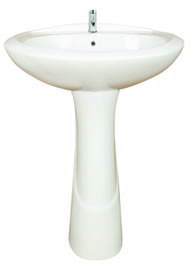 Capry Set 25" x 18" Wash Basin with Pedestal