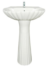 Crowny Set 20" x 16" Wash Basin with Pedestal