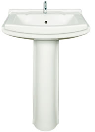 Seema 22" x 17" Wash Basin with Pedestal