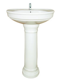 Sonata Set 22" x 17" Wash Basin with Pedestal